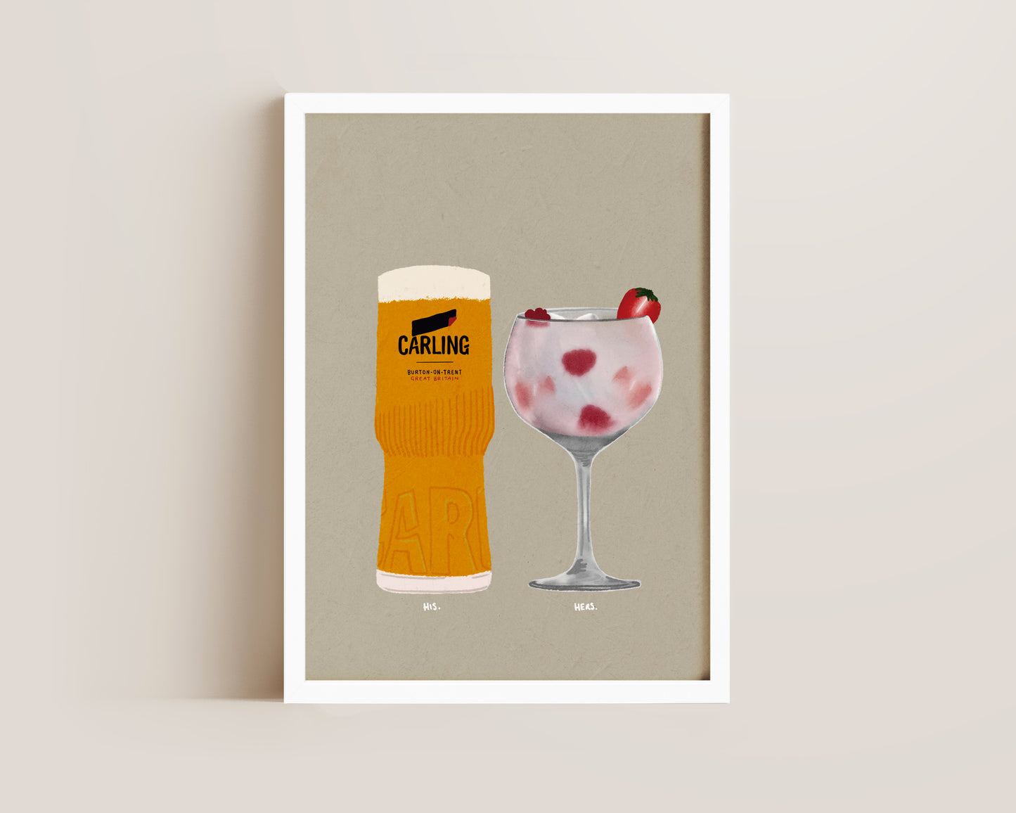 Carling & Pink Gin Print