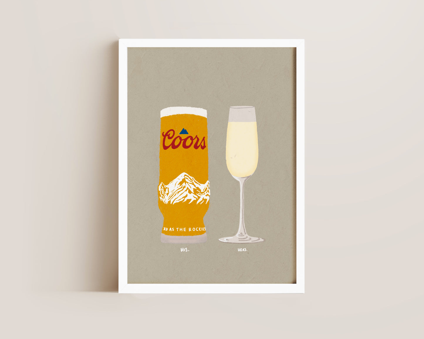 Coors & Prosecco Glass Print