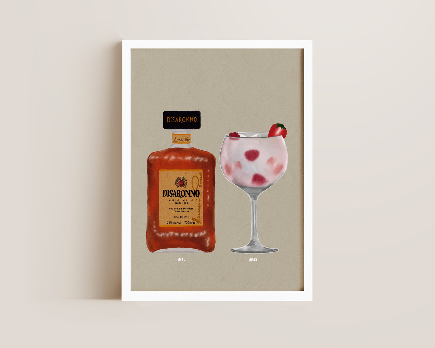 Disaronno & Pink Gin Print