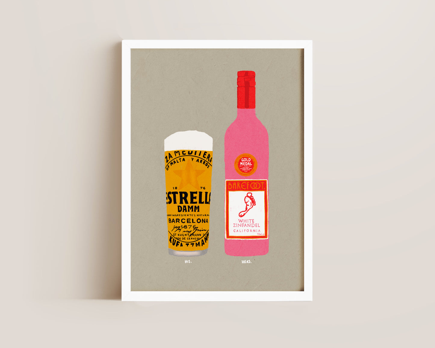Estrella & White Zinfandel Print