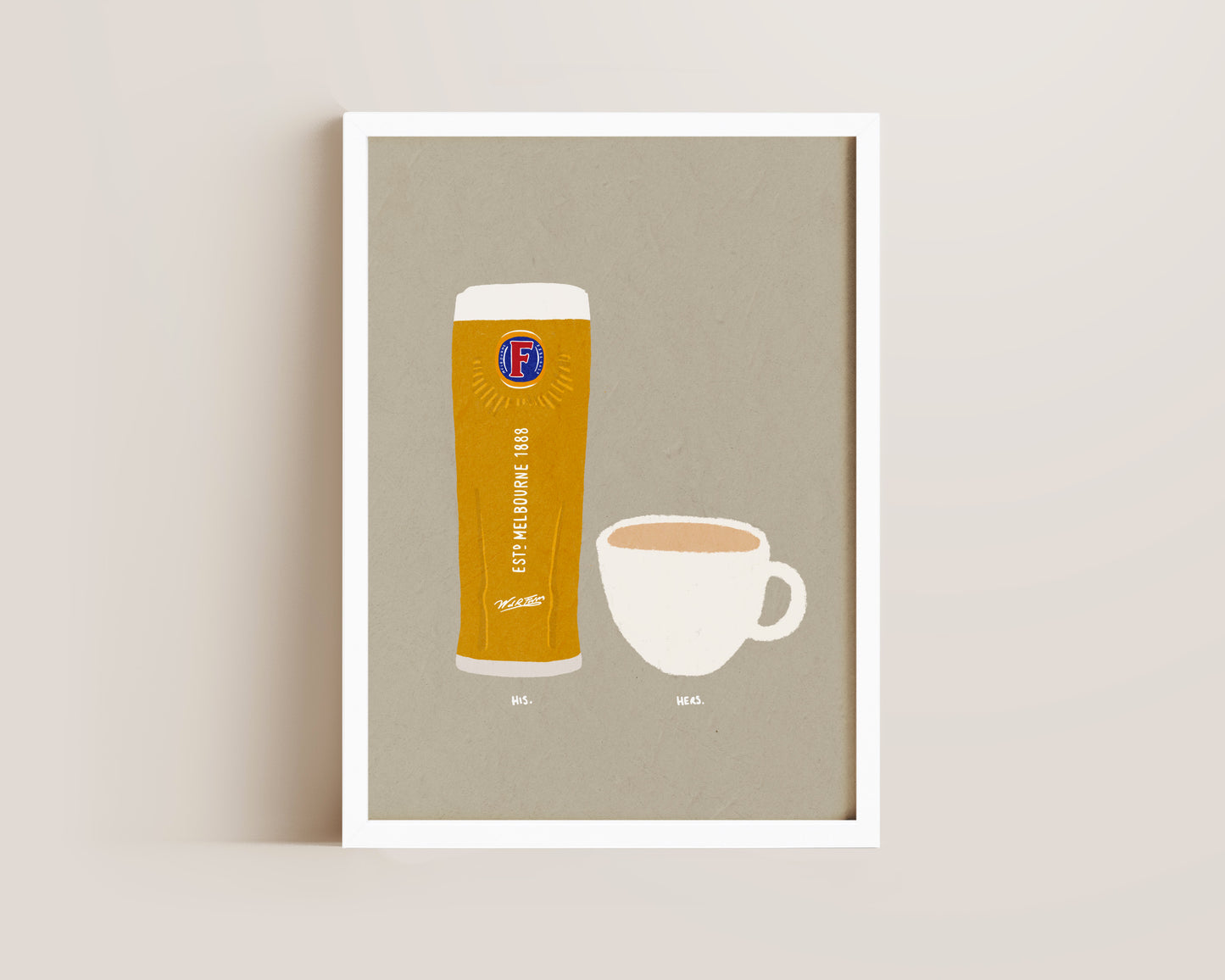 Fosters & Tea Print