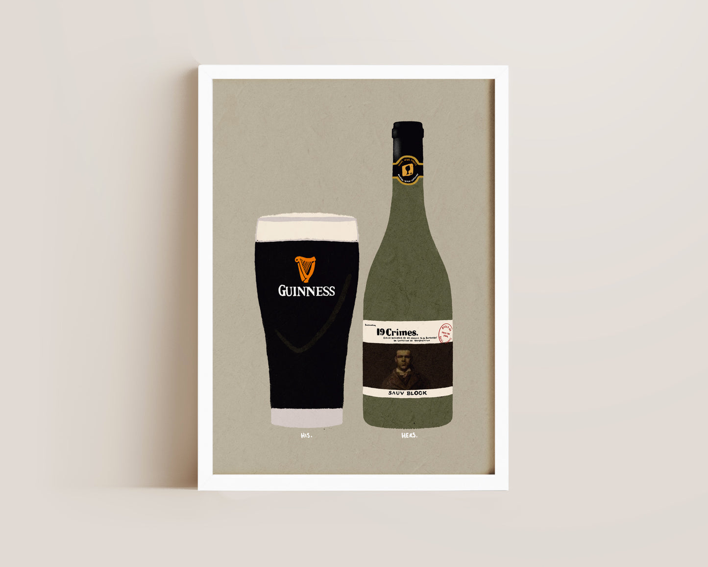 Guinness & 19 Crimes Print