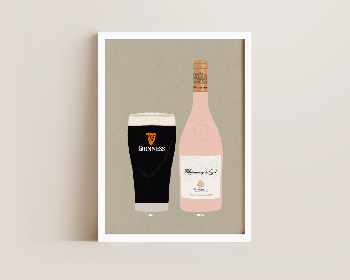 Guinness & Whispering Angel Print