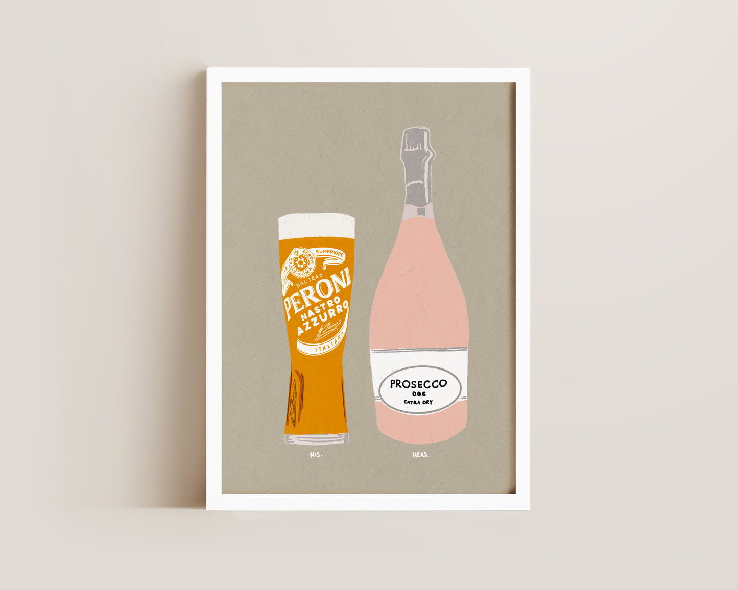 Peroni & Pink Prosecco Print