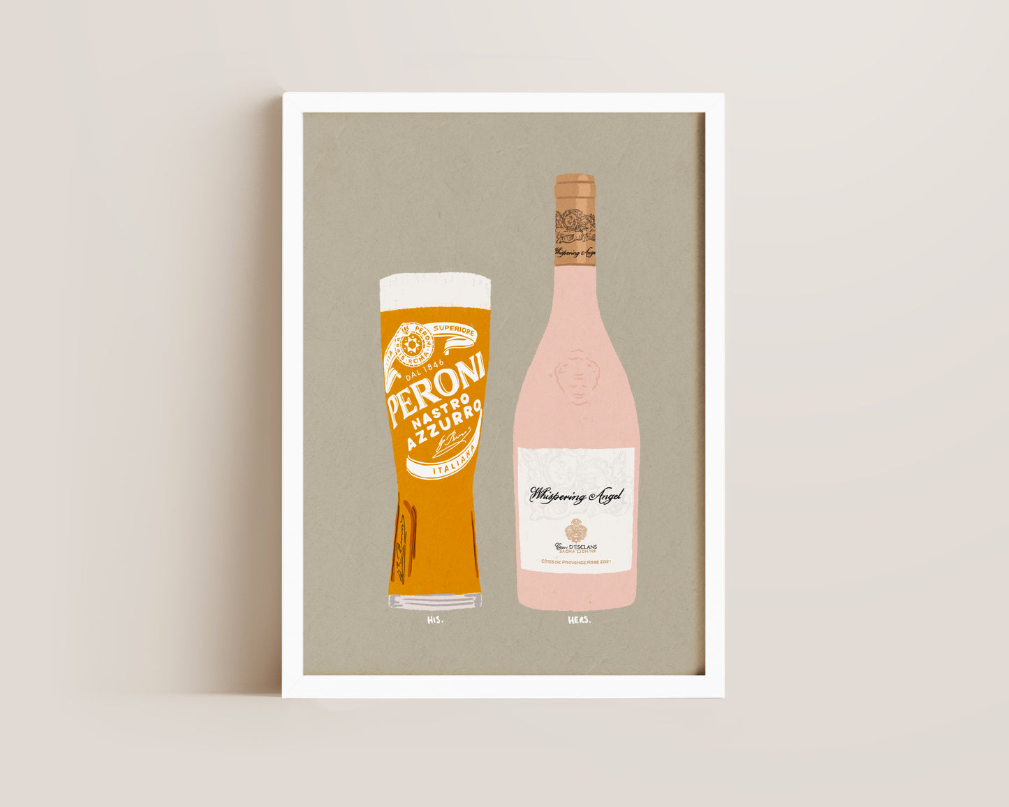 Peroni & Whispering Angel Print
