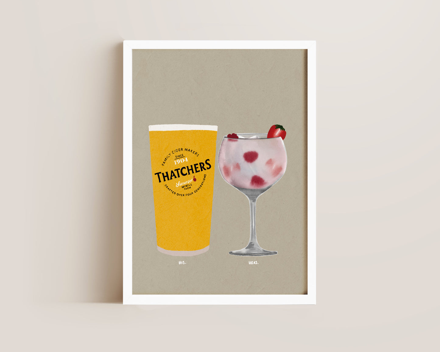 Thatchers & Pink Gin Print