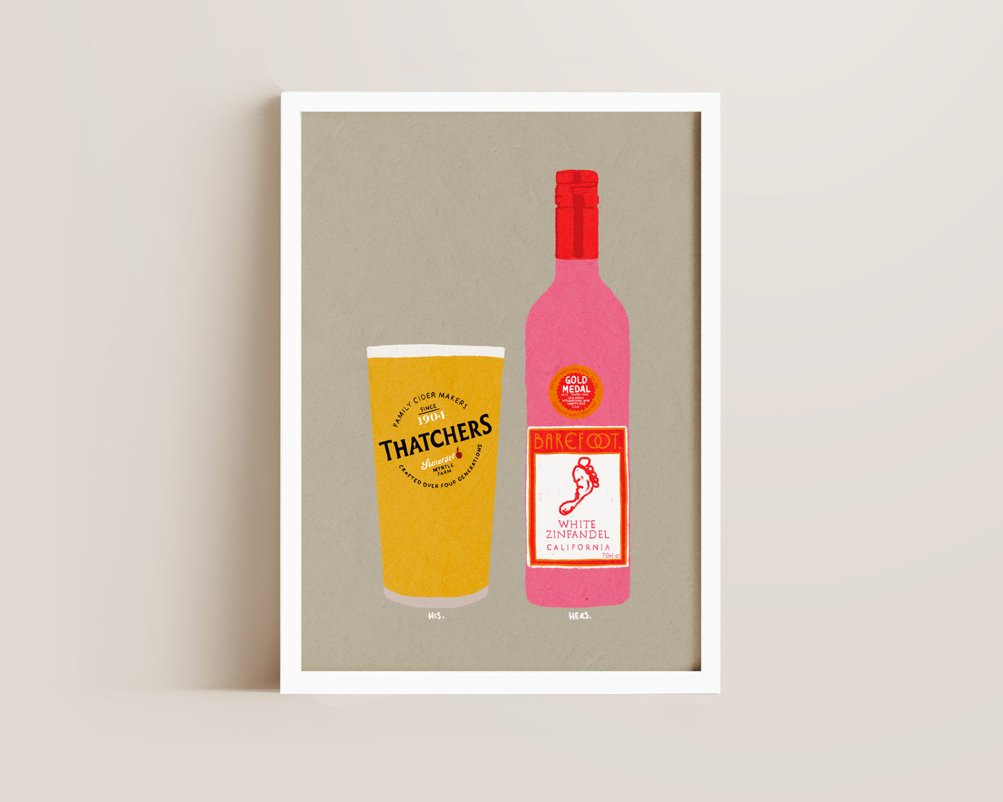 Thatchers & White Zinfandel Print