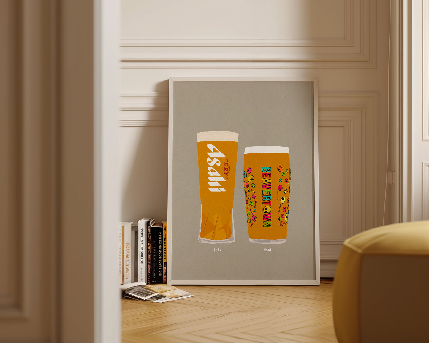 Asahi & Neck Oil Print