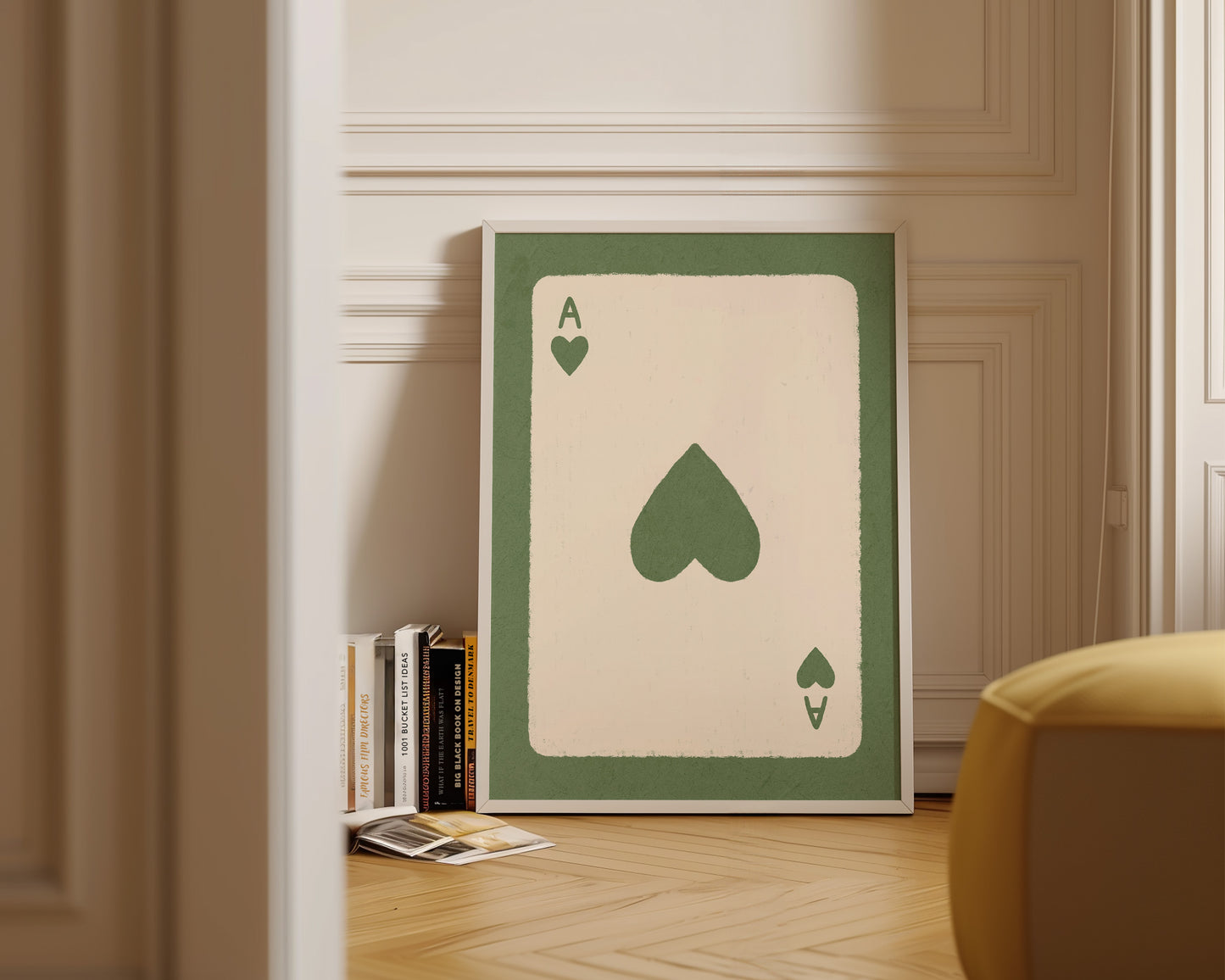 Ace Of Hearts Green Print