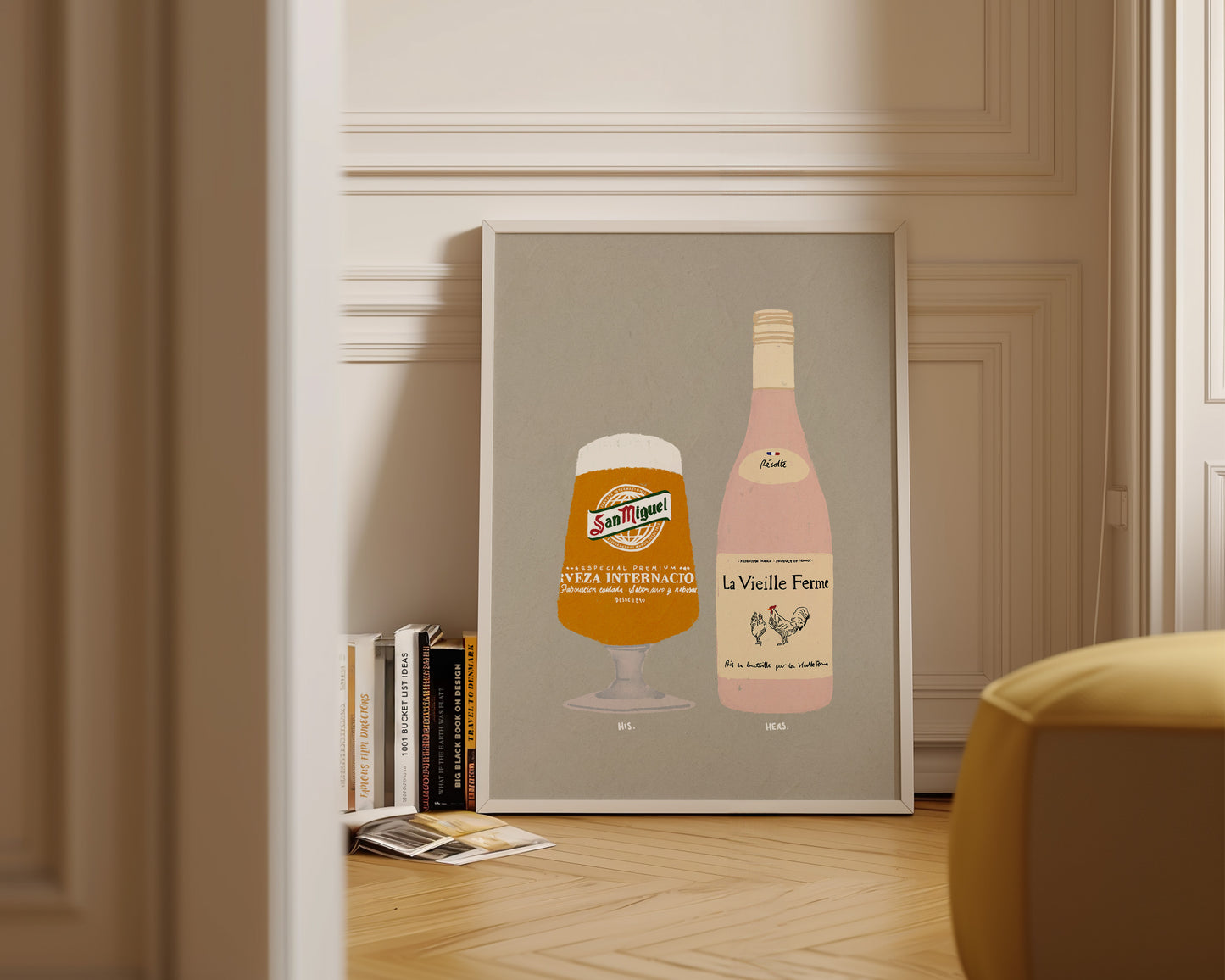 San Miguel & Chicken Wine Print