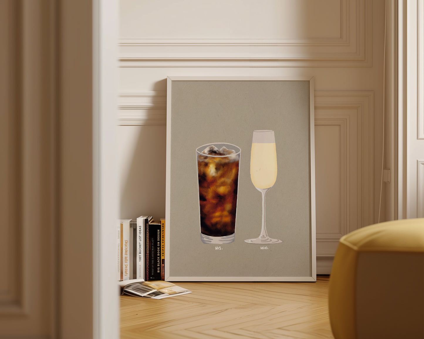 Whisky and Coke & Prosecco Glass Print
