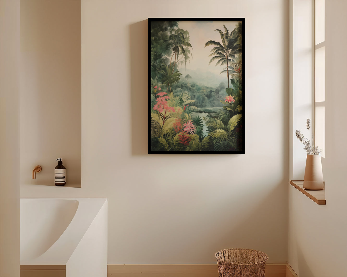 Rainforest Pink Flowers Print