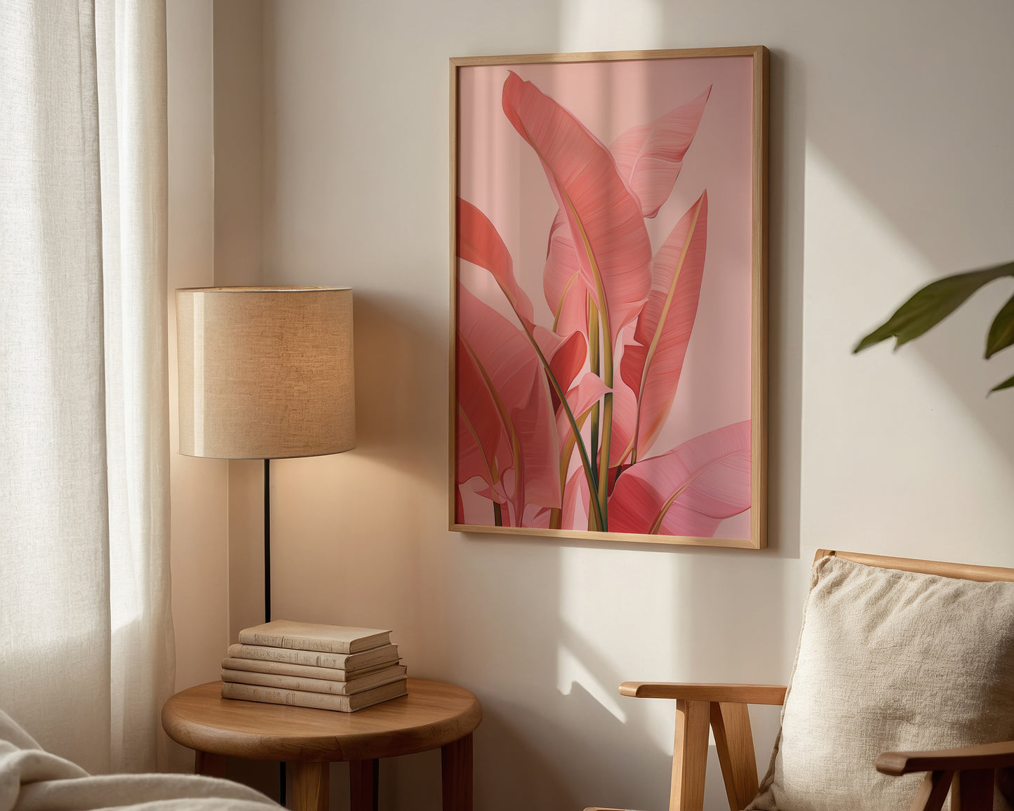 Pink Jungle Plant Print