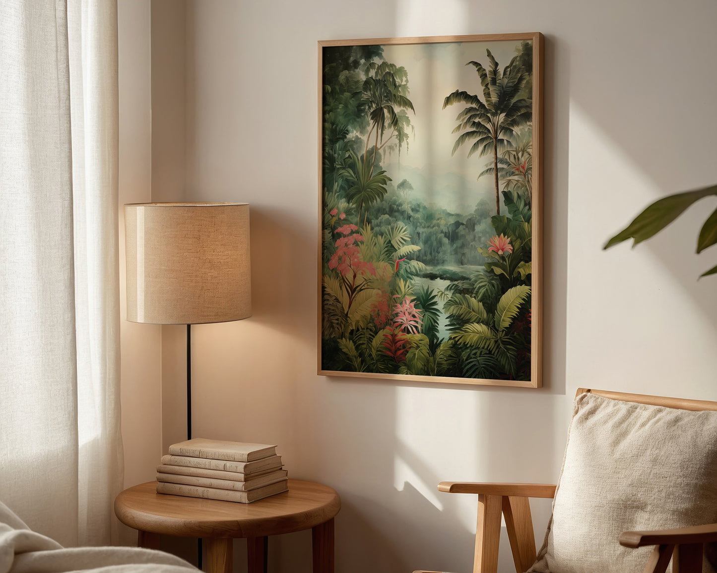 Rainforest Pink Flowers Print