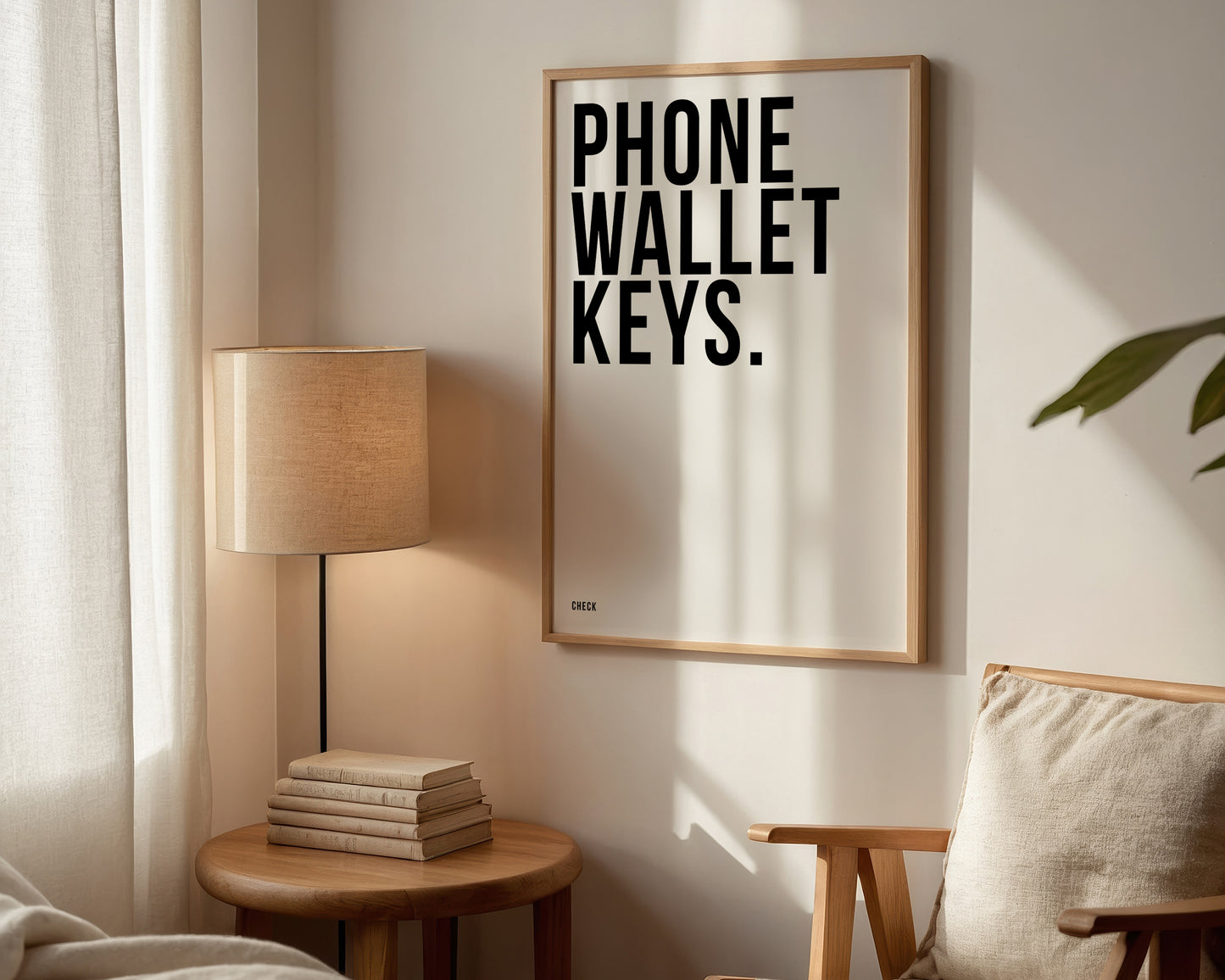 Phone Wallet Keys Hallway Print