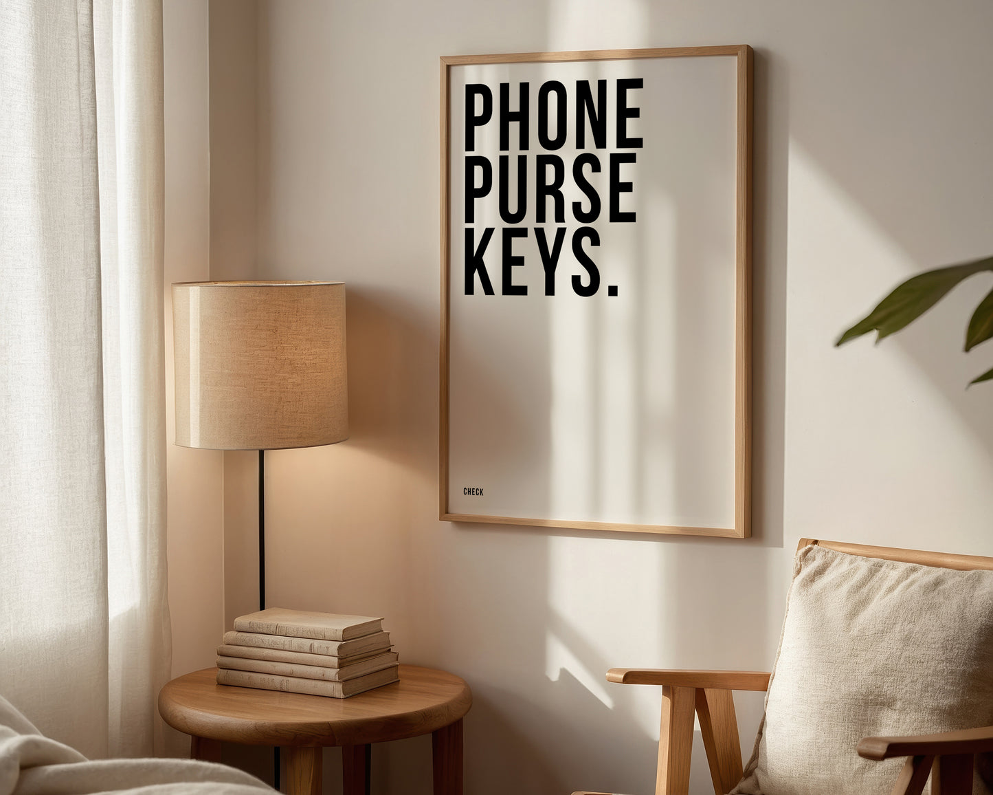 Phone Purse Keys Hallway Print