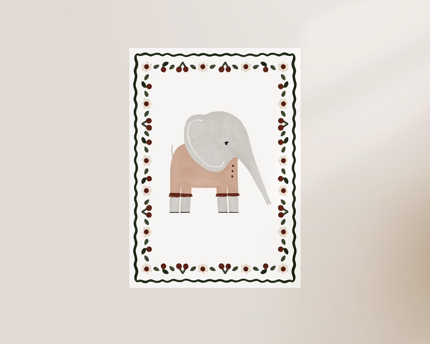 Cute Elephant Art Wall Art Print
