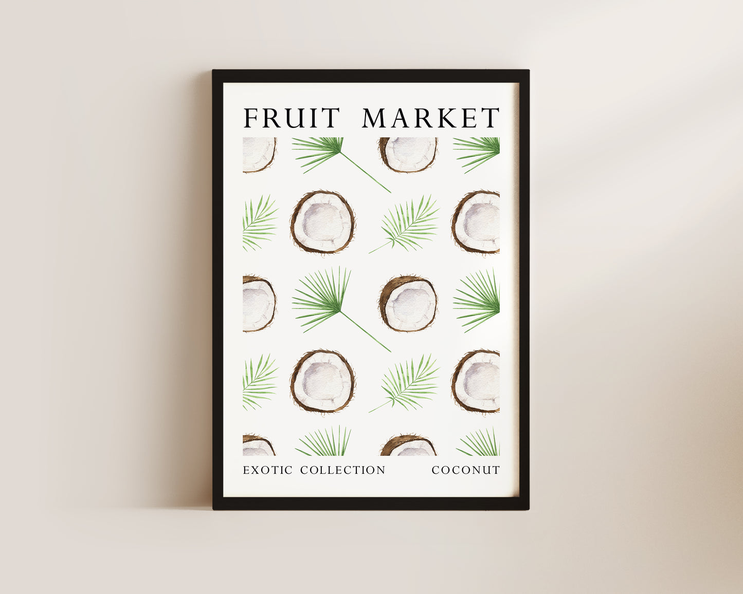 Fruit Market Coconut Art Wall Art Print