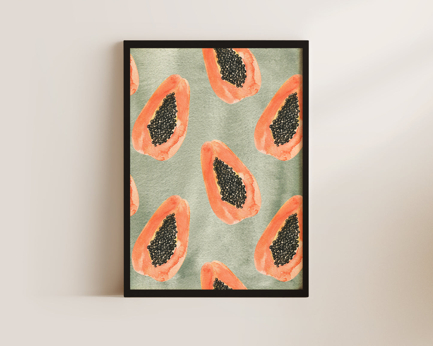 Papaya Art Wall Art Print