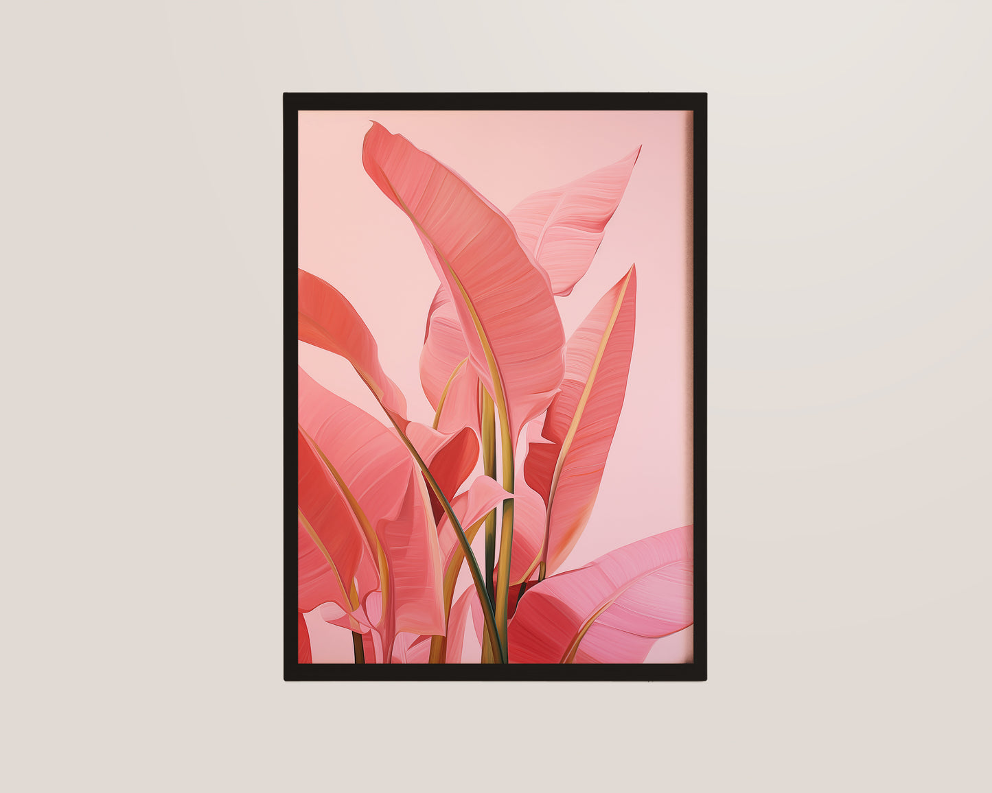 Pink Jungle Plant Print