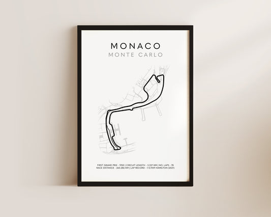F1 Monaco Track Print