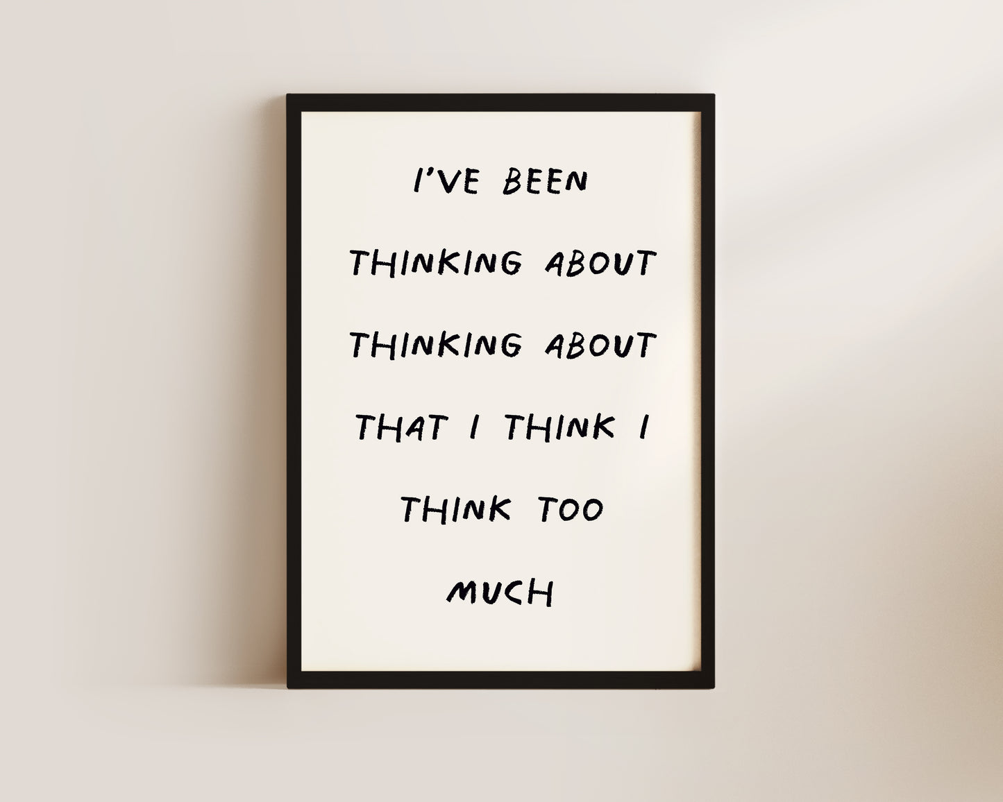 Thinking About Thinking Wall Art Print