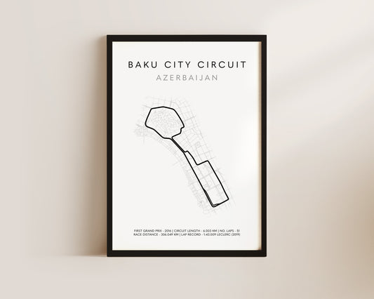 F1 Baku Grand Prix Art Wall Art Print