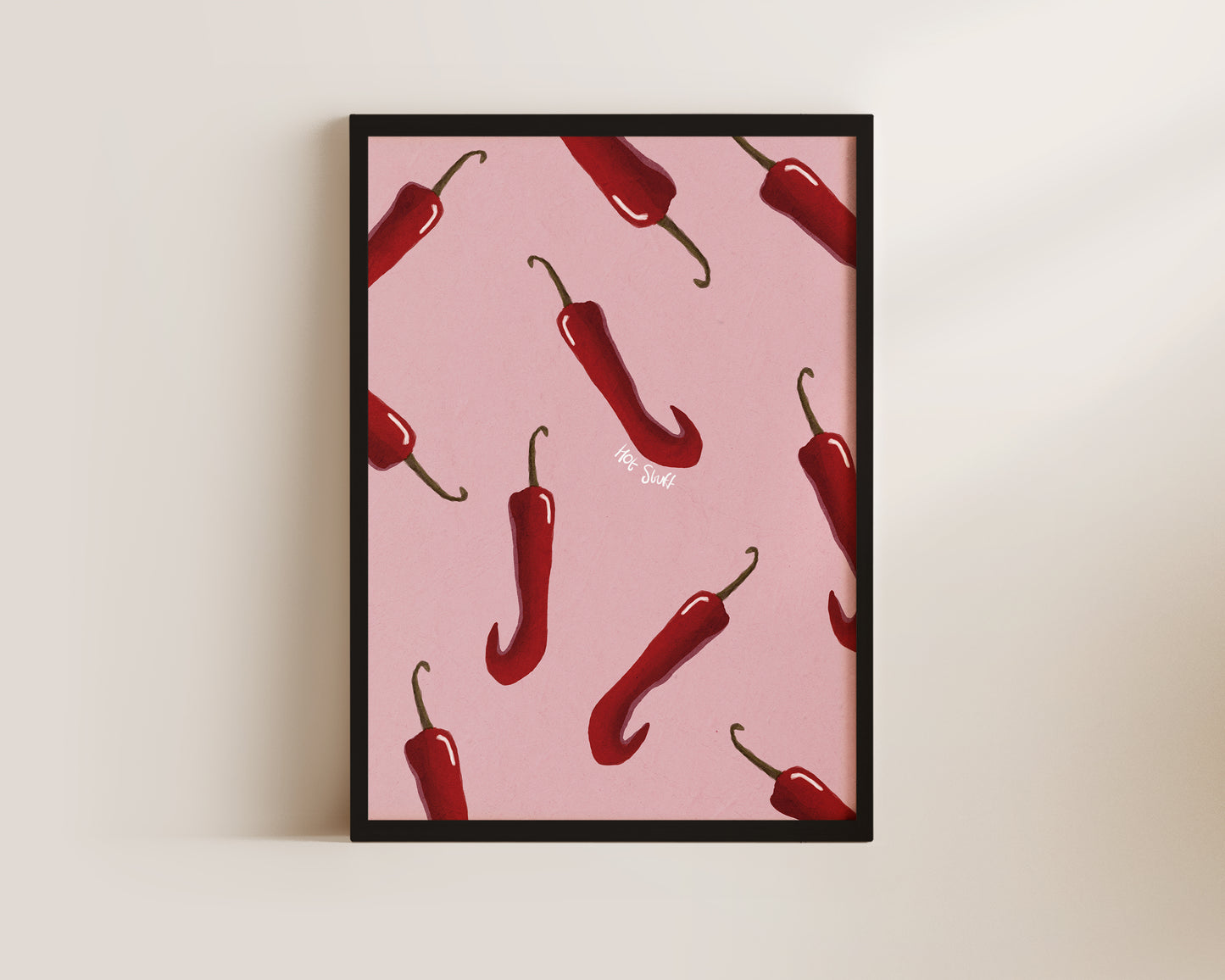 Pink Chillis Wall Art Print