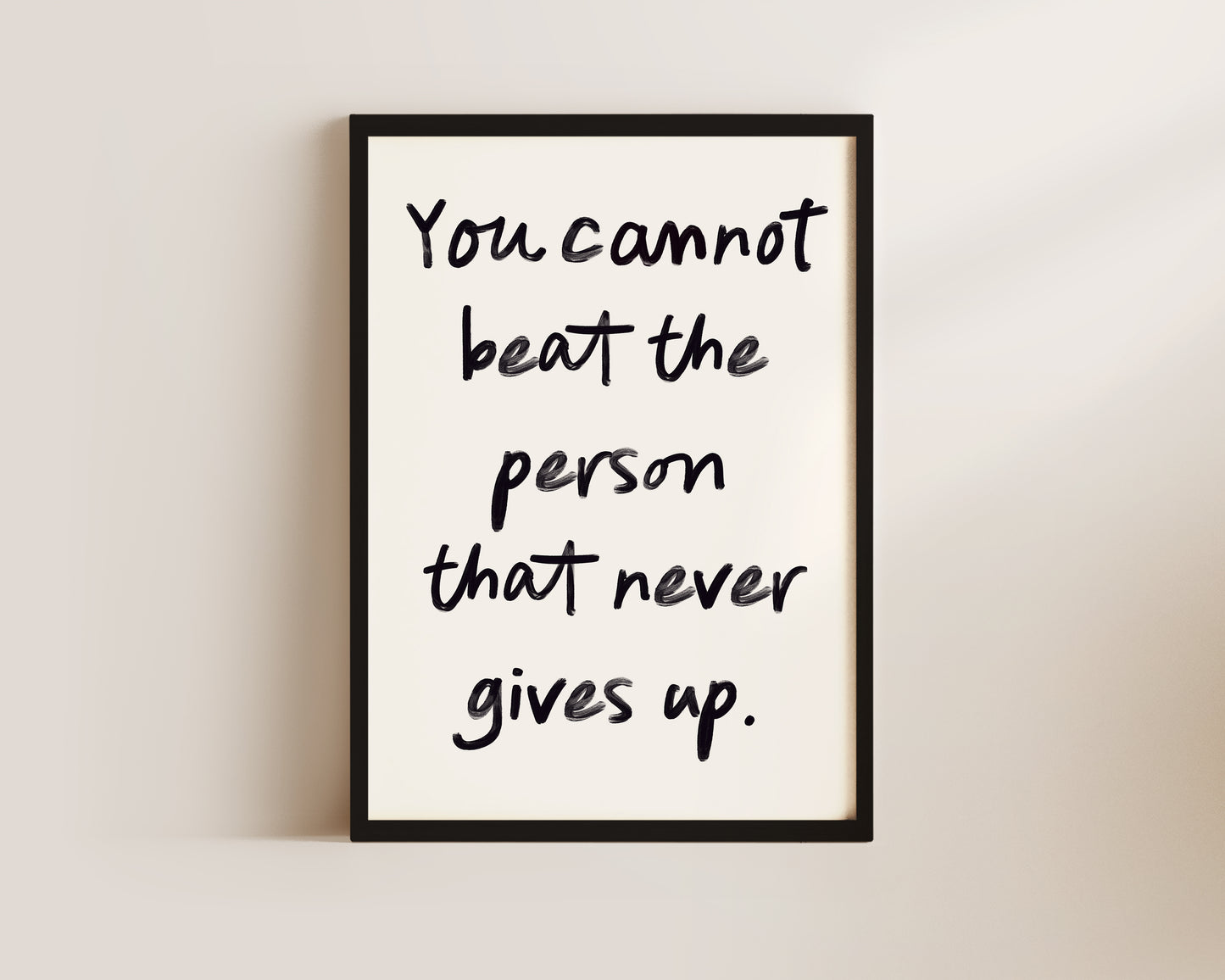 Never Gives Up Wall Art Print