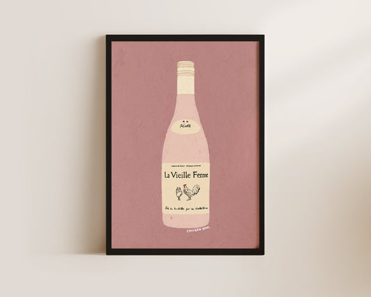 Chicken Wine Print
