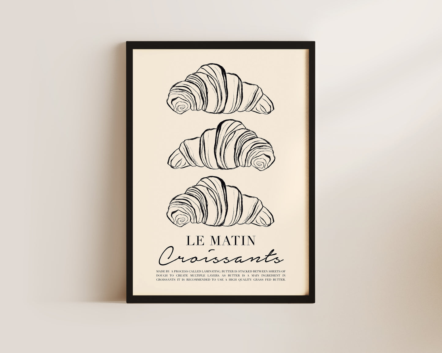 Le Matin Croissant Wall Art Print