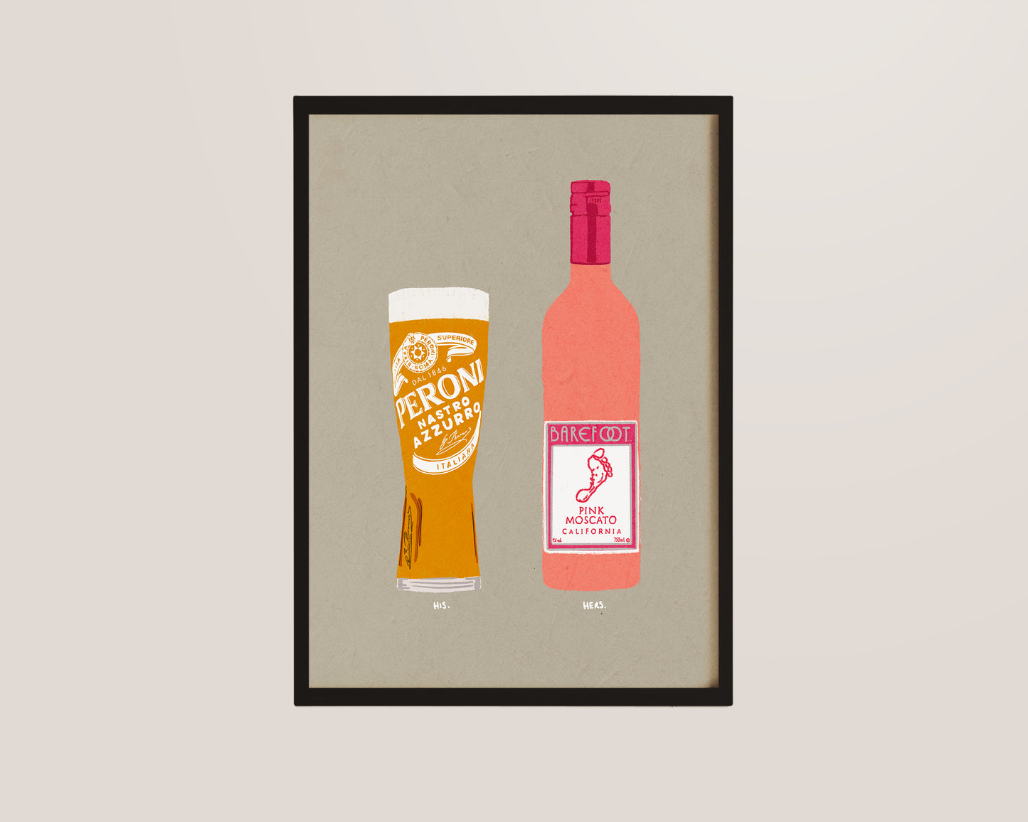 Peroni & Pink Moscato Print