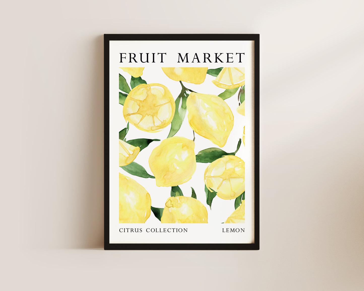 Fruit Market Lemon Art Wall Art Print