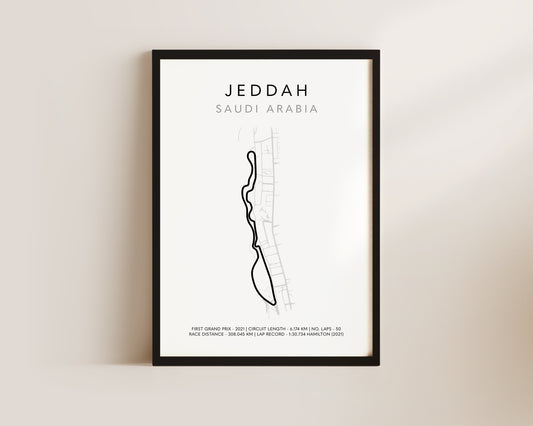 F1 Saudi Arabian Grand Prix Art Wall Art Print