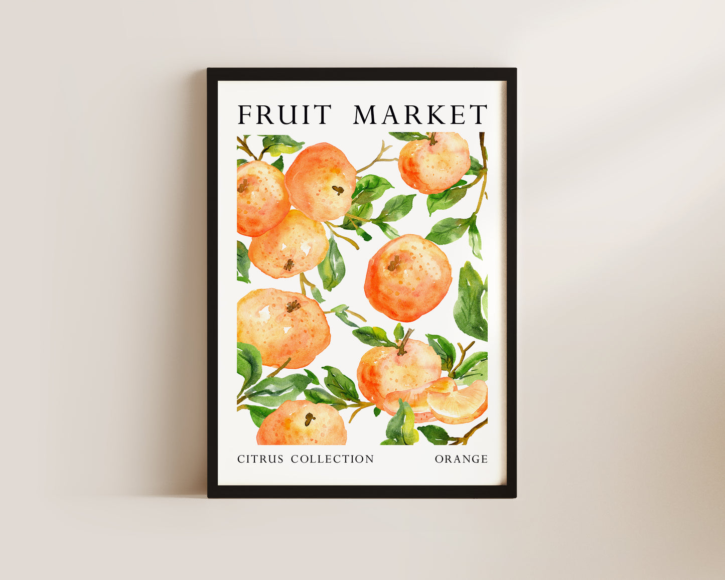 Fruit Market Orange Art Wall Art Print