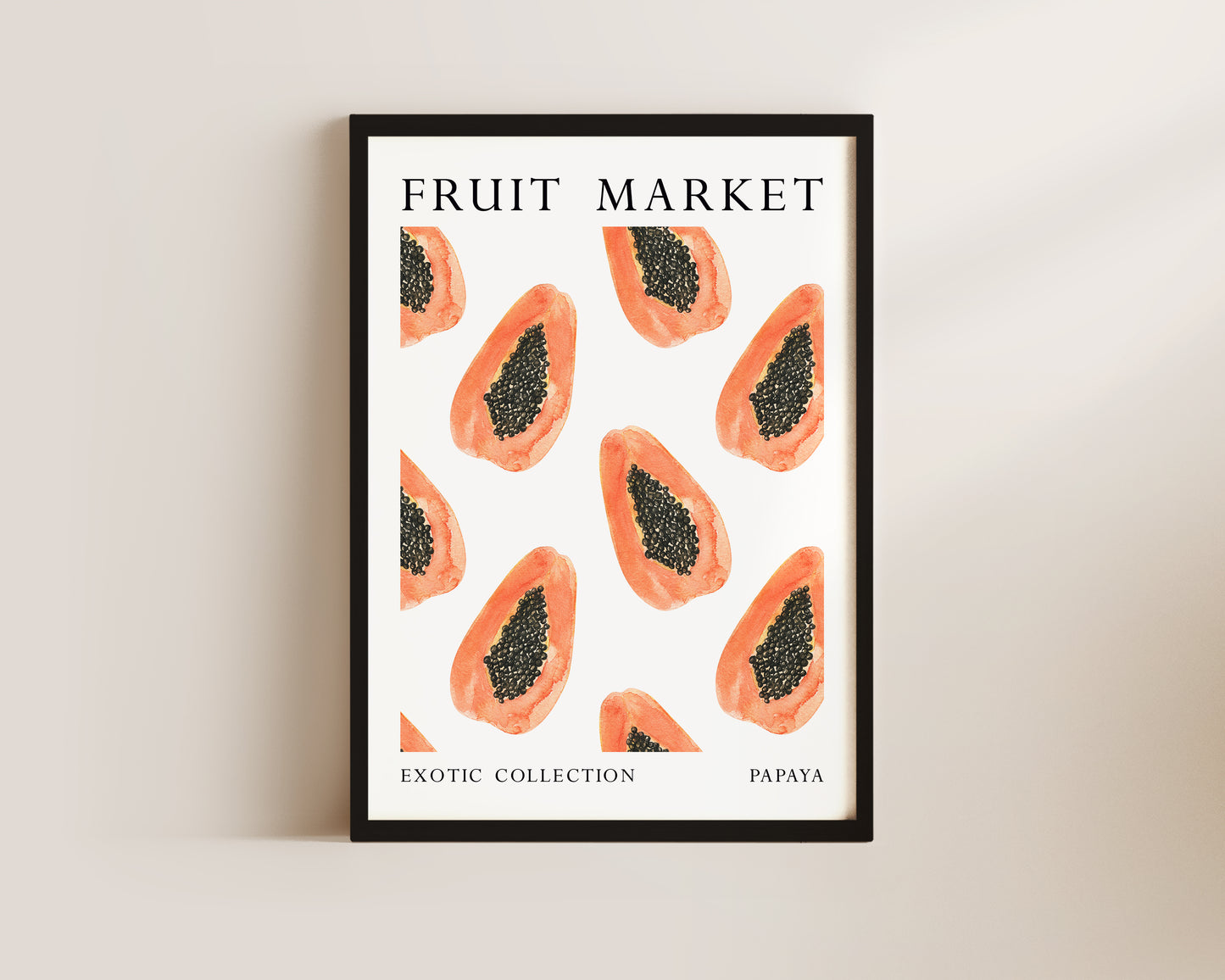 Fruit Market Papaya Art Wall Art Print