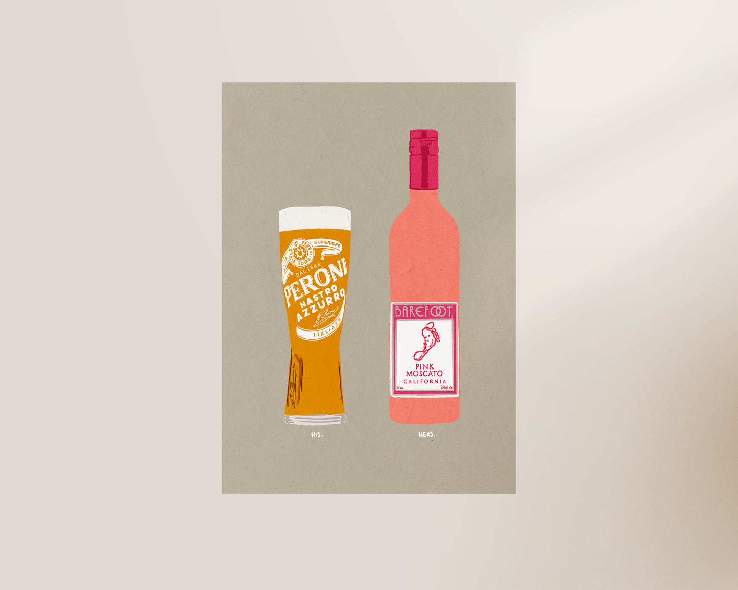 Peroni & Pink Moscato Print