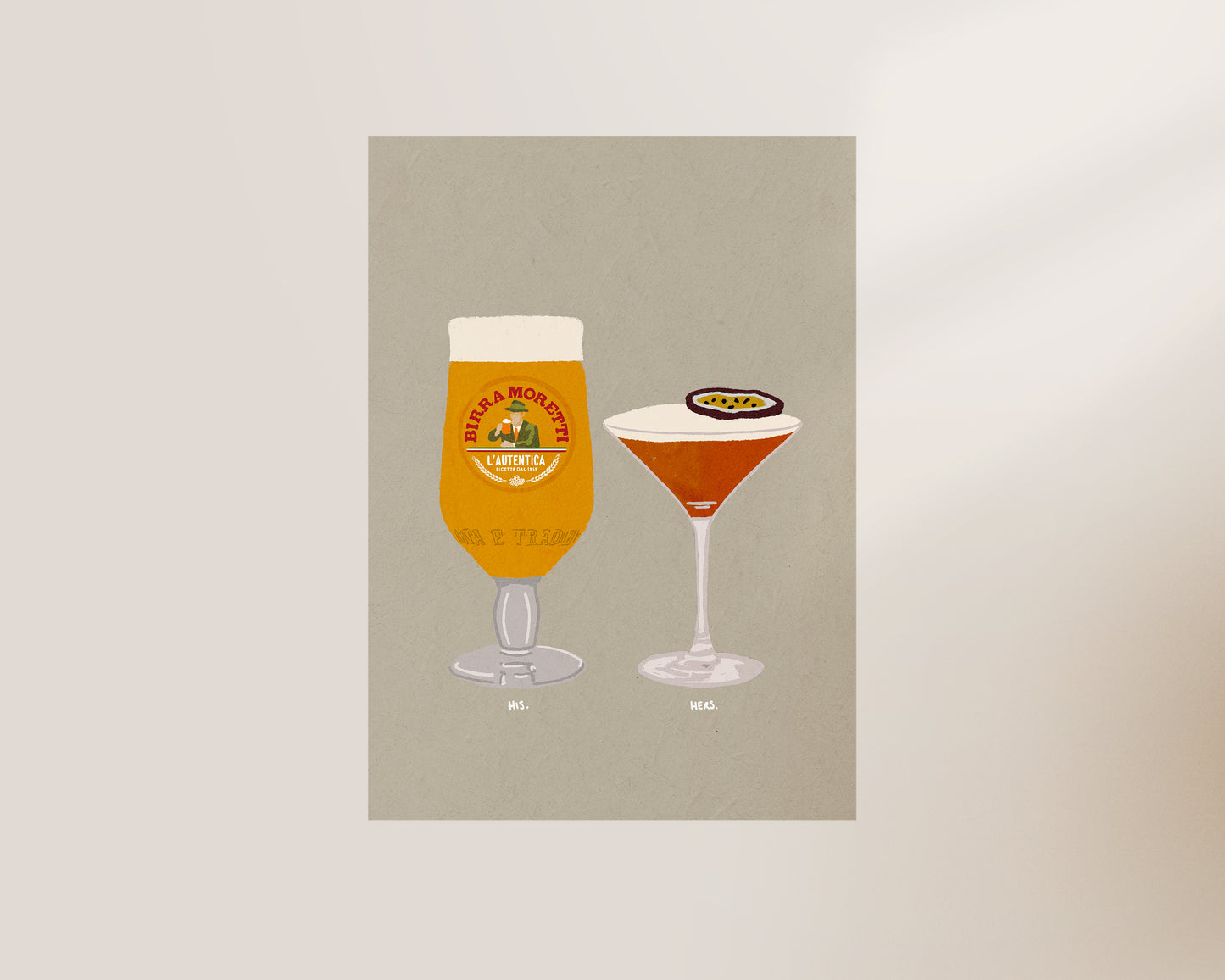 Moretti & Pornstar Martini Print
