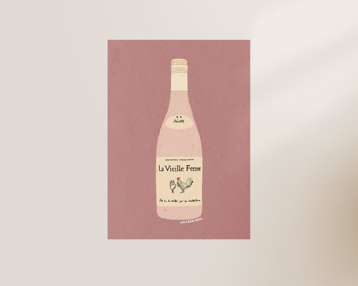 Chicken Wine Print