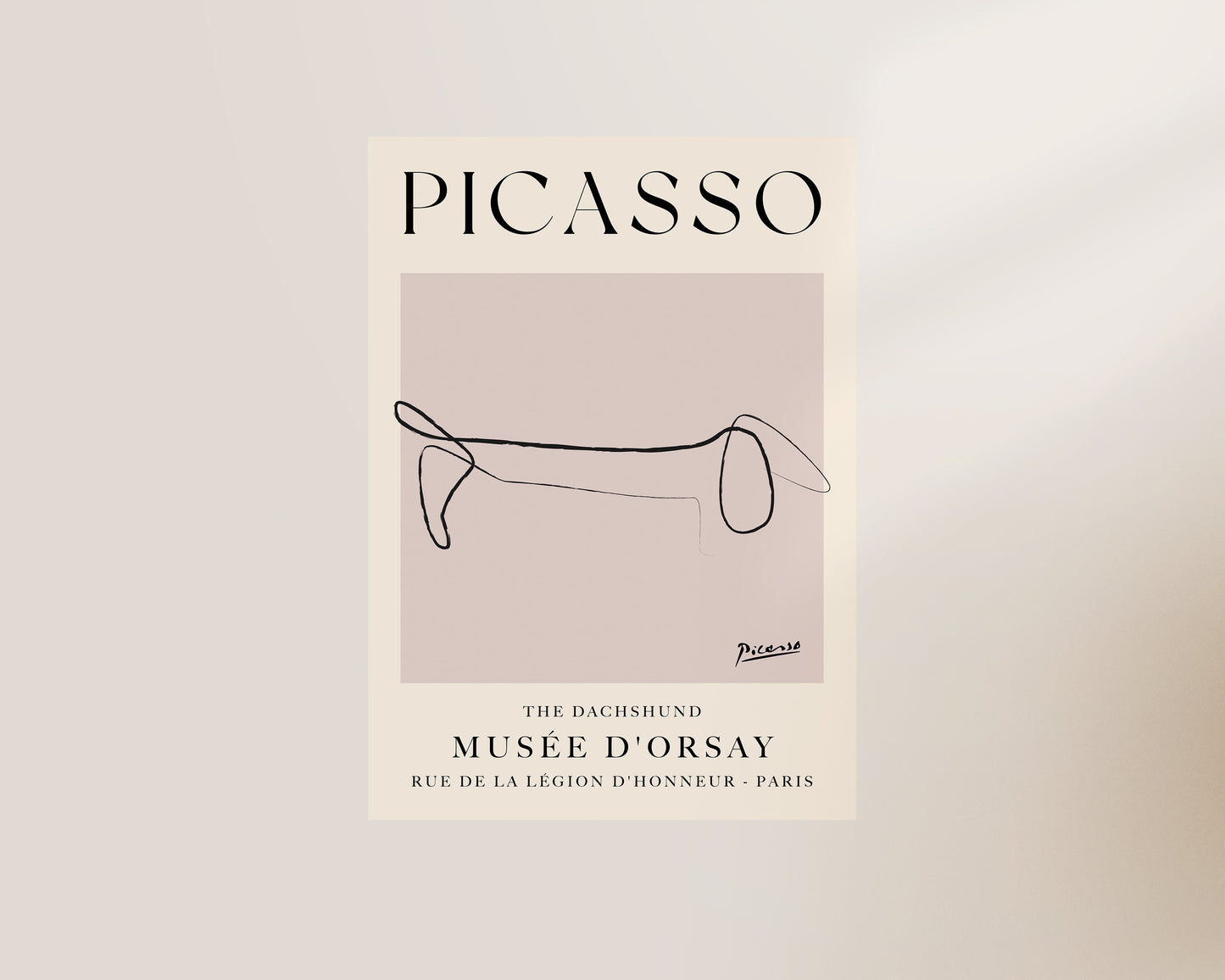 Picasso The Dog Art Wall Art Print