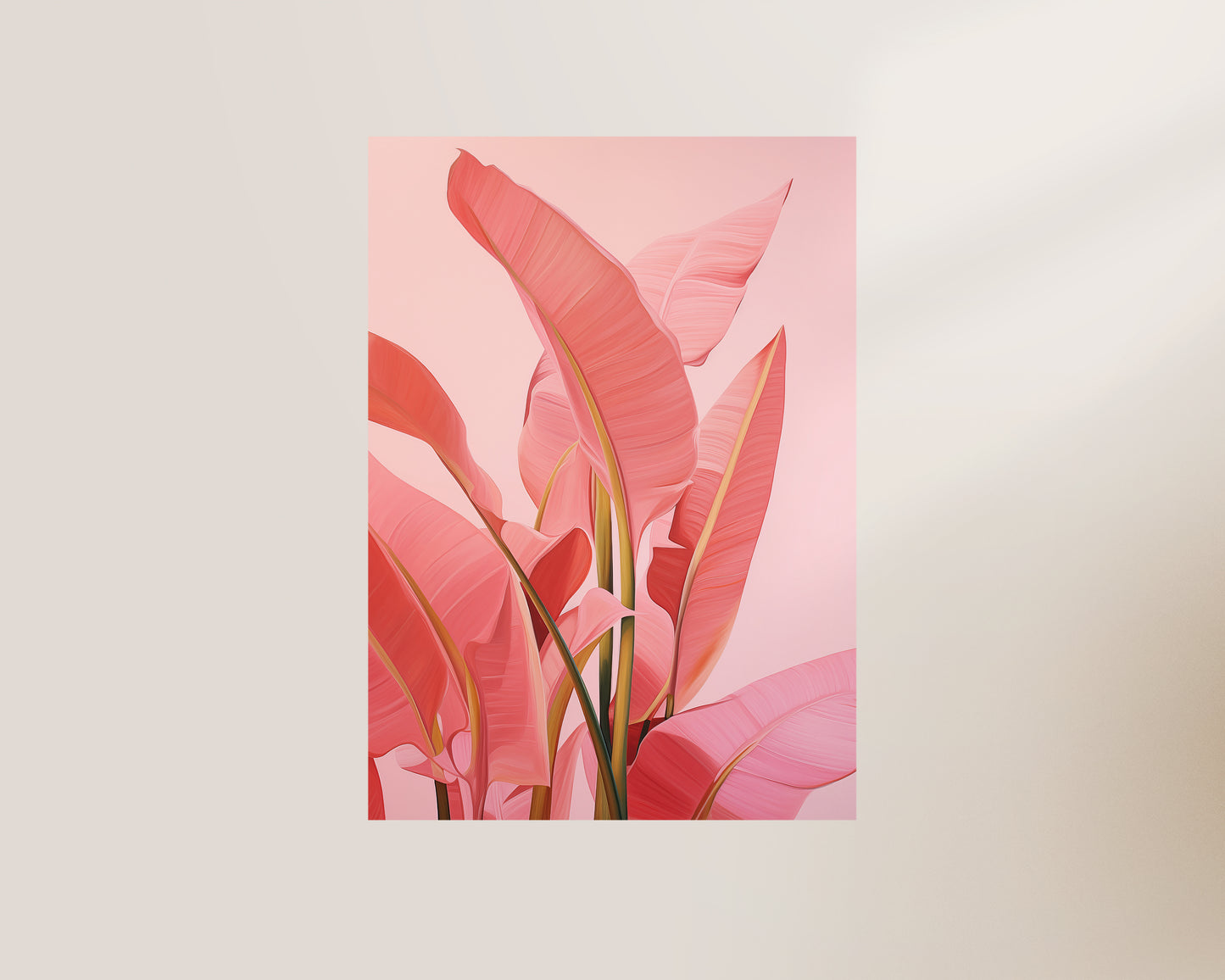 Pink Jungle Plant Print