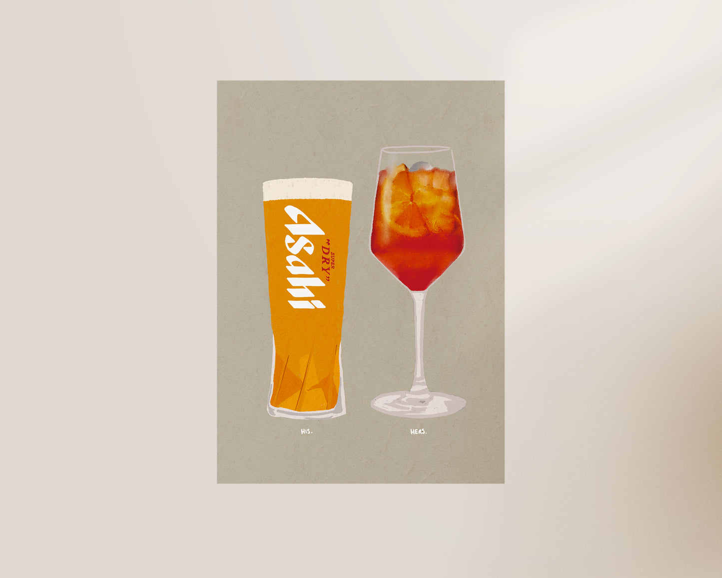 Asahi & Aperol Print