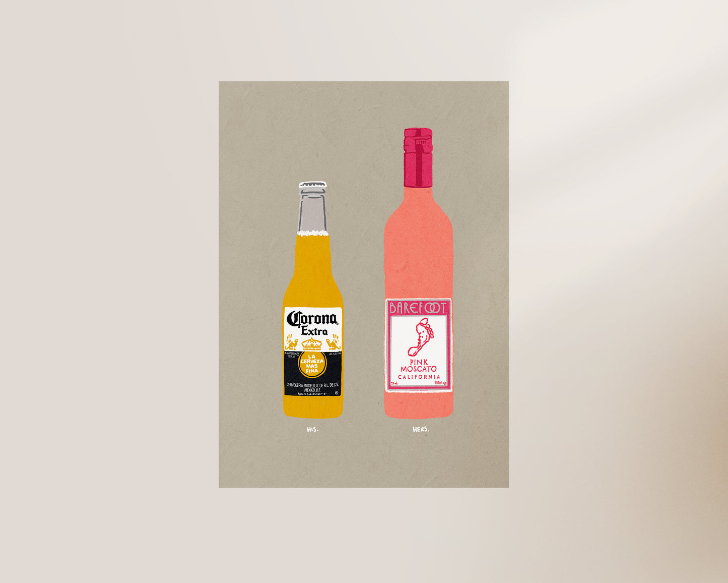 Corona & Pink Moscato Print