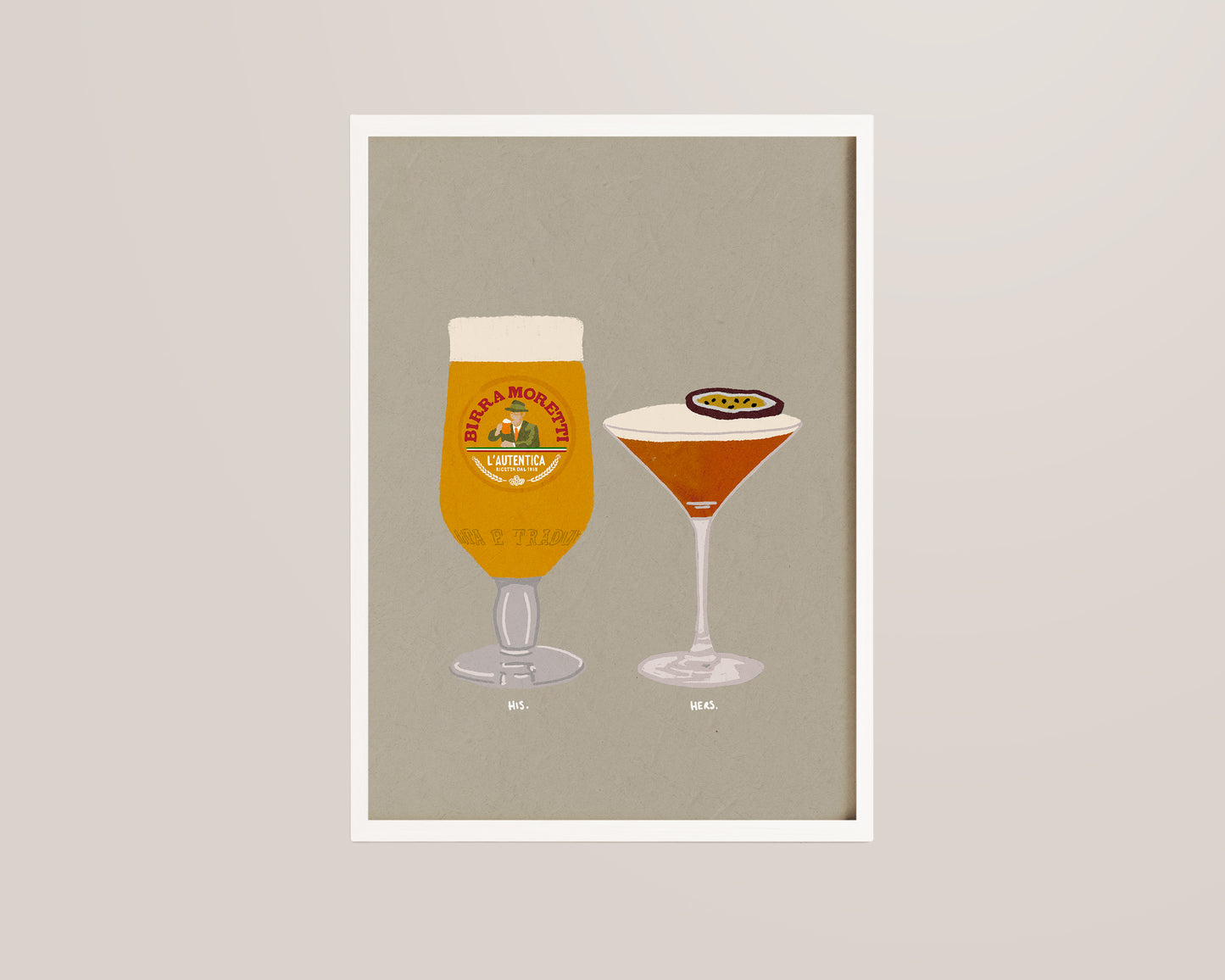 Moretti & Pornstar Martini Print
