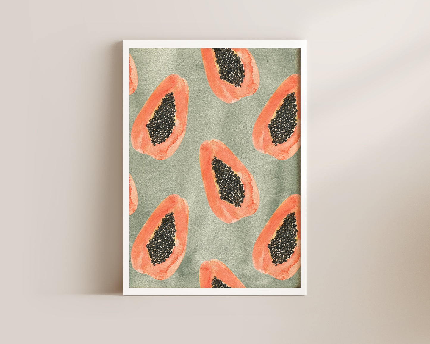 Papaya Art Wall Art Print