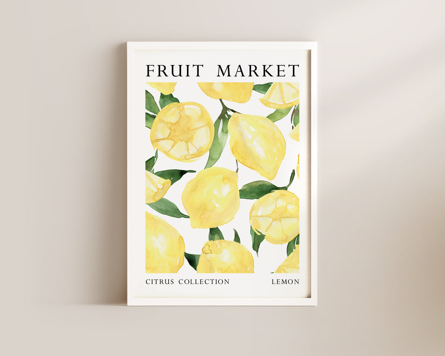 Fruit Market Lemon Art Wall Art Print