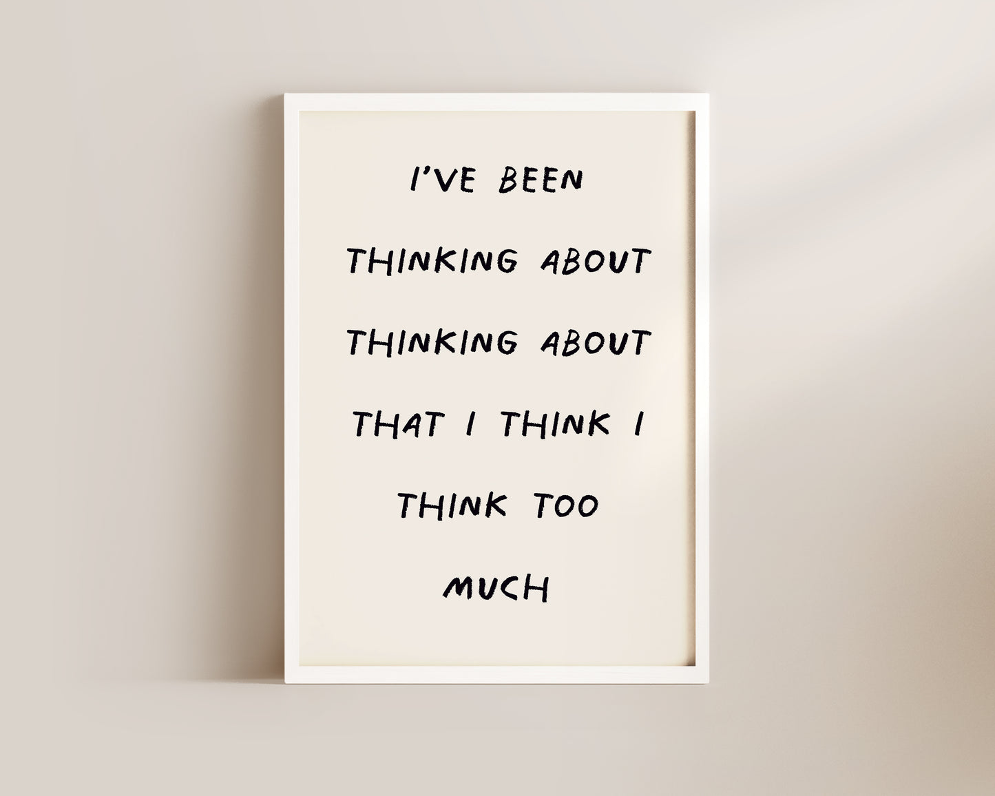 Thinking About Thinking Wall Art Print