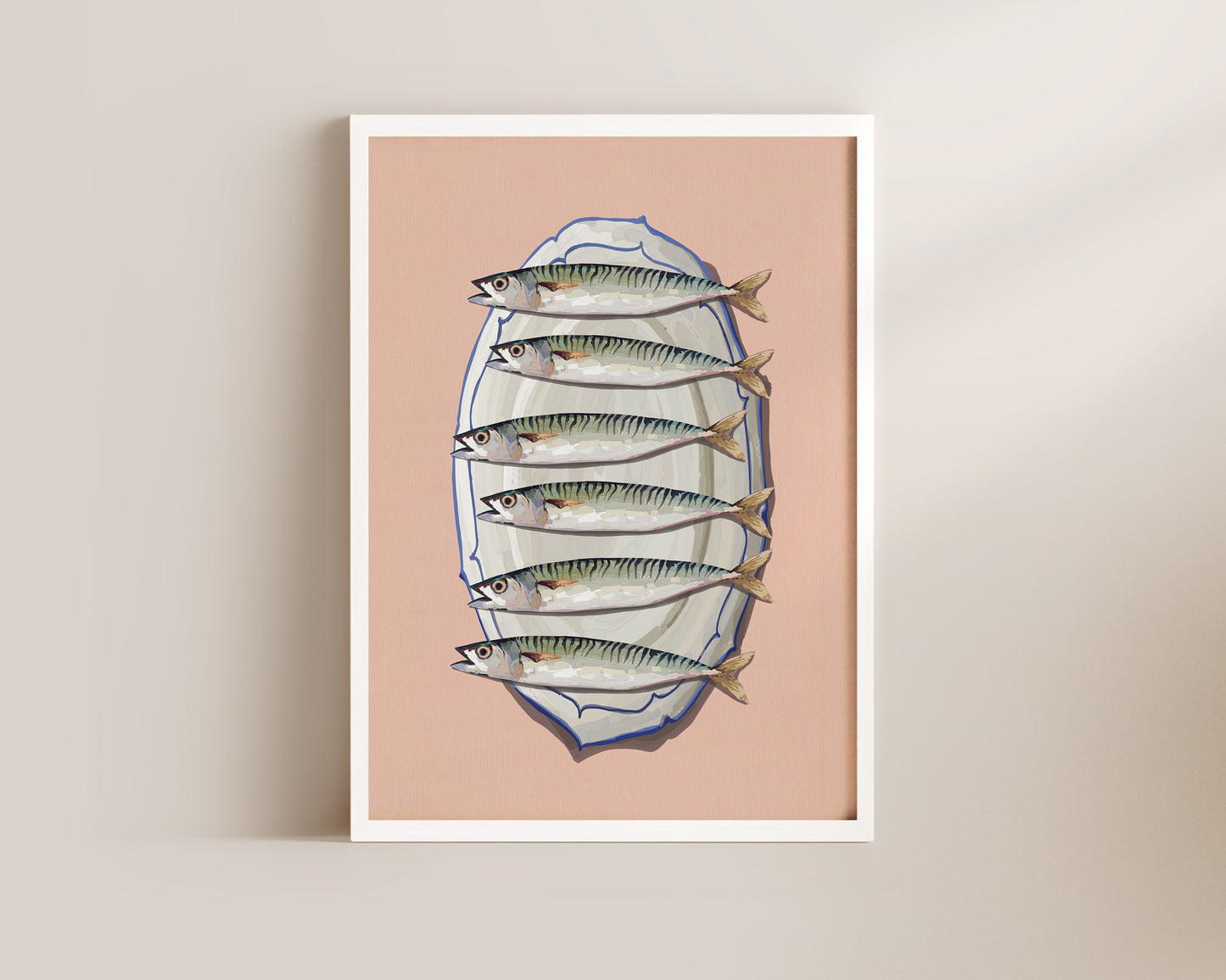 Pink Mackerel Wall Art Print