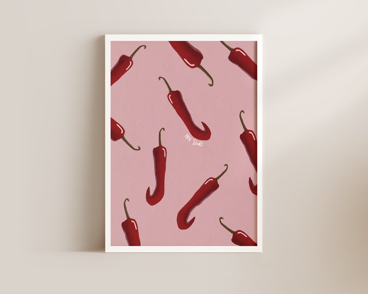 Pink Chillis Wall Art Print