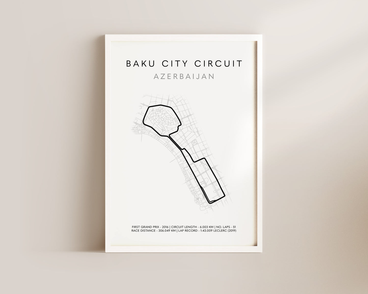 F1 Baku Grand Prix Art Wall Art Print